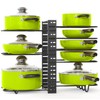 GOODGRABS 8-Tier Adjustable Pot and Pan Organizer Rack, Black, Heavy-Duty