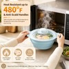 Collapsible Microwave Steamer Bowl, Silicone Microwave Cookware with Lid, Dishwasher