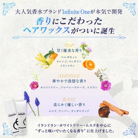 Infinite One Stella White Premium Fiber Wax Men's 80g Hair Wax, Styling, Keeping, Set Power, White Lily, Musk Scent (3 Pack)