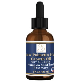 Pomberries Saw Palmetto Hair Oil for Hair Growth, Stop Hair Loss, with Rosemary Tea Tree
