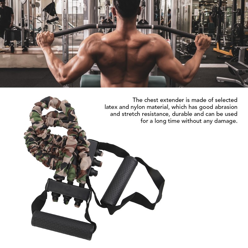 Chest Expander Adjustable Latex Nylon 3 Tube Chest Expansion Muscle