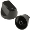 SPARES2GO Black Control Knob Switch for Hotpoint Oven Cooker (Pack