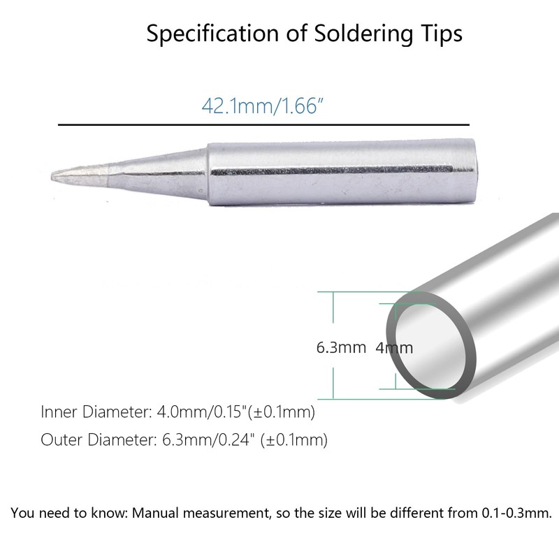 5Pcs Soldering Iron Tips, 900M Solder Tip Replacement for Weller,