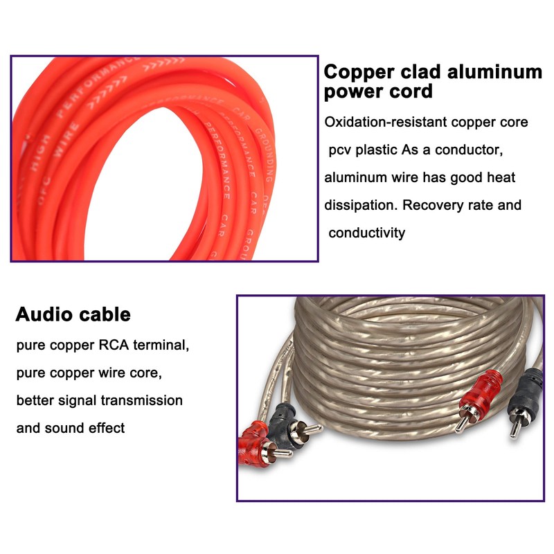 6-Gauge Car Audio Wiring Kit Amplifier Installation Wiring Kit