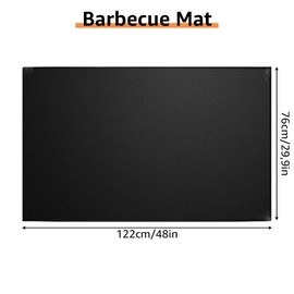 MUXHEL Fireproof Mat, 120 x 76 cm Grill Mat, Floor Protection, Heat Protection Mat, Fireproof Mat, Floor Protection Mat, Grill, Fire Protection Mat