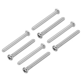 PATIKIL Phillips Pan Head Screws, 8 Pack M5-0.8 x 60mm 304 Stainless Steel 18-8 Full Thread, Pan Head Machine Phillips Drive Screw