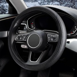 ExcellaElite Steering Wheel Covers Car Steering Wheel Covers Non-Slip Blacksteering Wheeles Cover Bbreathable Carsteering Wheeles Cover Car Interior Accessories (Sports Black Line)