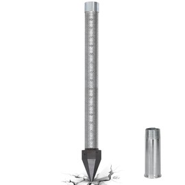 Well Drive Point,1-1/4 Stainless Steel Drive Point Well Kit, Heavy Duty Shallow Well Drilling Kit for Drive Sand Point Well&Soft Soil Well,36-Inch Length Pipe with 60 Gauze Mesh Screen to Clean Water