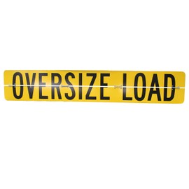 Aluminum Hinged Oversize Load Sign - 72 inch x 12 inch - Reflective