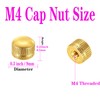 Screw Caps for Light Fixtures, Metal M4 Threaded Cap Nuts,