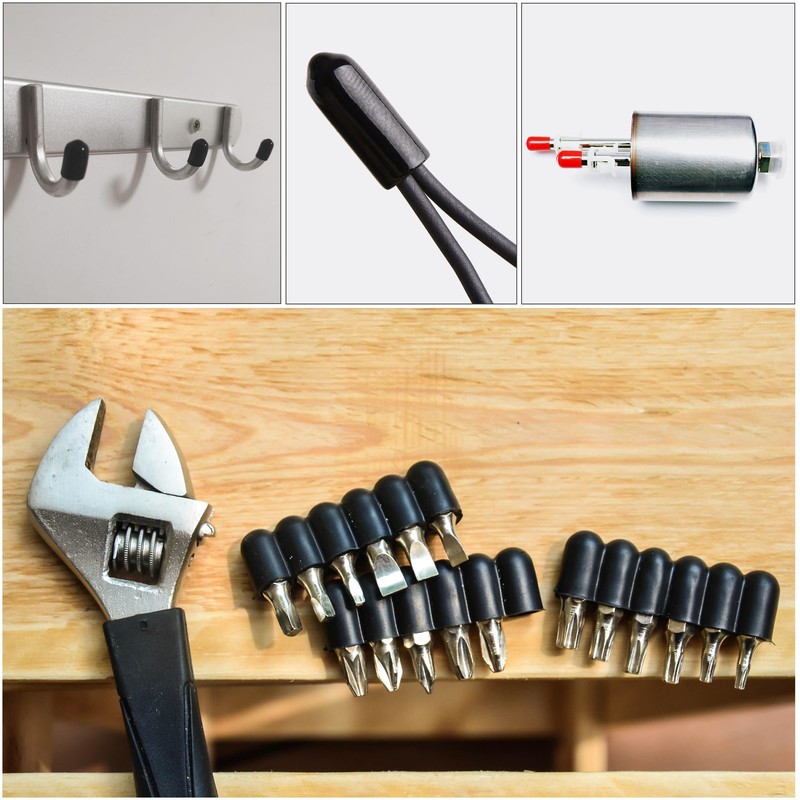 sourcing map 25pcs Rubber End Caps 12mm(1/2") ID PVC Vinyl