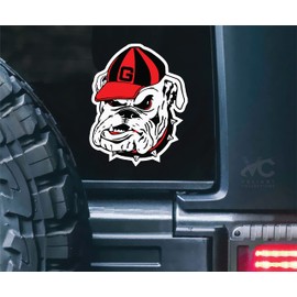 VALIANT COLLECTIONS – Georgia Bulldog Stickers–Vinyl Decal for Car and Van – Indoor and Outdoor use for Long Lasting–Waterproof Stickers for Waterbottle and Laptop–Removable Sticker for Mirror–VC 426