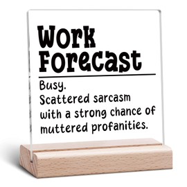 Coworker Gifts Acrylic Plaque Funny Office Desk Decor Thank You Clear Desk Decorative Sign for Friends Employee Appreciation Gifts Social Worker Retirement Present Farewell Going Away Acrylic Sign