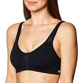 Playtex, PLAYCOMFORT - Bra Deportivo de Copas Moldeadas Sin Varillas, 38B, Nergro