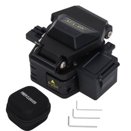 Fiber Cleaver Tool Kit Optical Cable Cutting Knife Cutter Hot Melting Cold Splicing Automatic Back with Waste Box