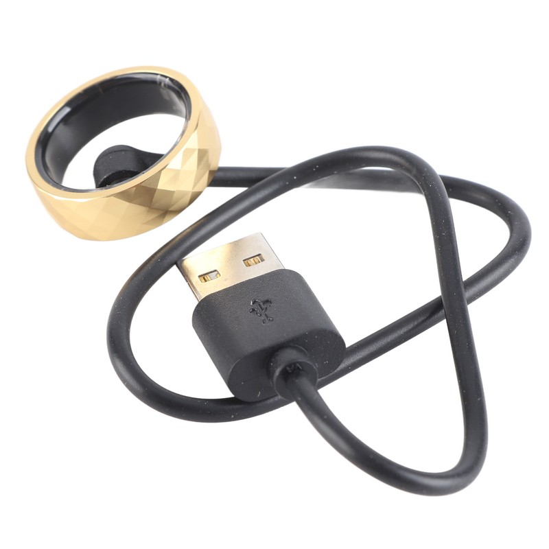 Smart Ring Aluminum Alloy Pedometer Sleep Temperature Tracking Lightweight Smart