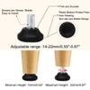 Sourcingmap M6 x 20 x 25mm Furniture Glide Leveling Feet