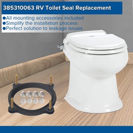XQIQX RV Toilet Floor Flange Seal, 385310063 Floor Flange Seal and Mounting Replacement Kit for RV Toilets