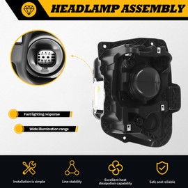 Jecoupoon Passenger Side Xenon Headlight Assembly Compatible with 2019-2021 Blazer w/Halogen Turning Lamps Right Headlamp Replace GM2503492 84588816