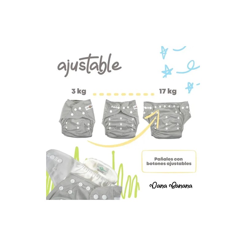 Paquete G Pañales Ecologicos Rollos Toallitas Insertos