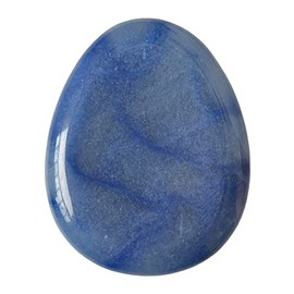 Manekieko Natural Blue Aventurine Water Drop Chakra Thumb Worry Stone,Stress Relax Healing Reiki Crystal Pocket Palm Stones