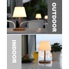 WEILAILUX Outdoor Battery Operated Table Lamp Waterproof, 4000mAh Cordless Table