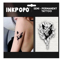 INKPOPO 3 Sheets Semi-Permanent Tattoos for Adults | 7-15 Days Longwear | Waterproof & Realistic Finish | Adult Art Temporary Tattoos | Animal Series 073