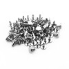 Shuokecrafts 50 Sets 3mm Length Metal Snap Rivets Chicago Screw,