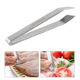 ANKROYU Fish Bone Tweezer Stainless Steel Kitchen Tool Professional Fish Bone Remover Pig Hair Puller for Home Restaurants Picnics 430 Stainless Steel 9x4 5cm 19g