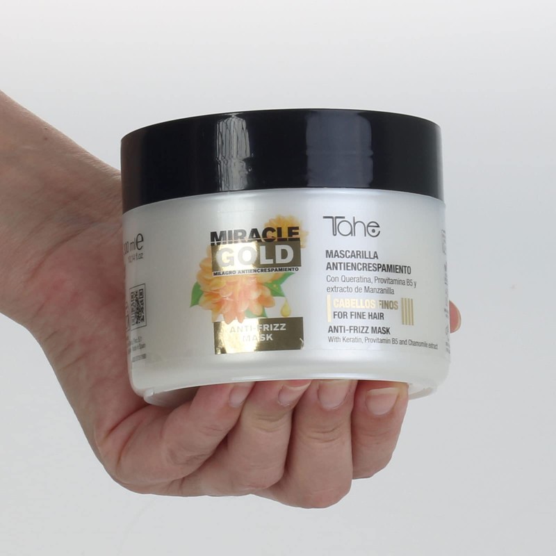 Tahe Miracle Gold Anti-Frizz Mask for Fine Hair with Keratin,