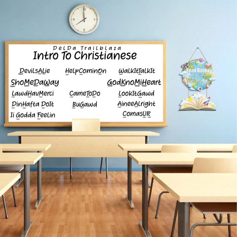 TOARTi Read Books and Change The World Motivational Sign Hanging(11.4''x16.2''),