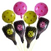 6 Pcs Pickleball Party Balloons - 2 Yellow & 2