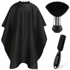 NICEMOVIC Hair Cutting Barber Cape with Neck Duster Brush and Brush,...