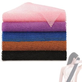 5 Pieces African Net Sponge,Exfoliating Net African Bath Sponge, Exfoliating Boddy Scrubber,African Body Scrubber Net for Skin Smoother Daily Use