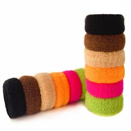 MaryLavender Large Stretch Hair Ties for Thick Hair Hair Elastics, Bands, Ponytail Holders Hair Scrunchies for Women and Girls 12 pcs