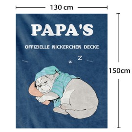 Bawzoey Best Dad Gift Birthday Blanket 1.3 x 1.5 m, Gifts for Dad for Birthday, Father's Day Gift, Super Soft Flannel Blanket