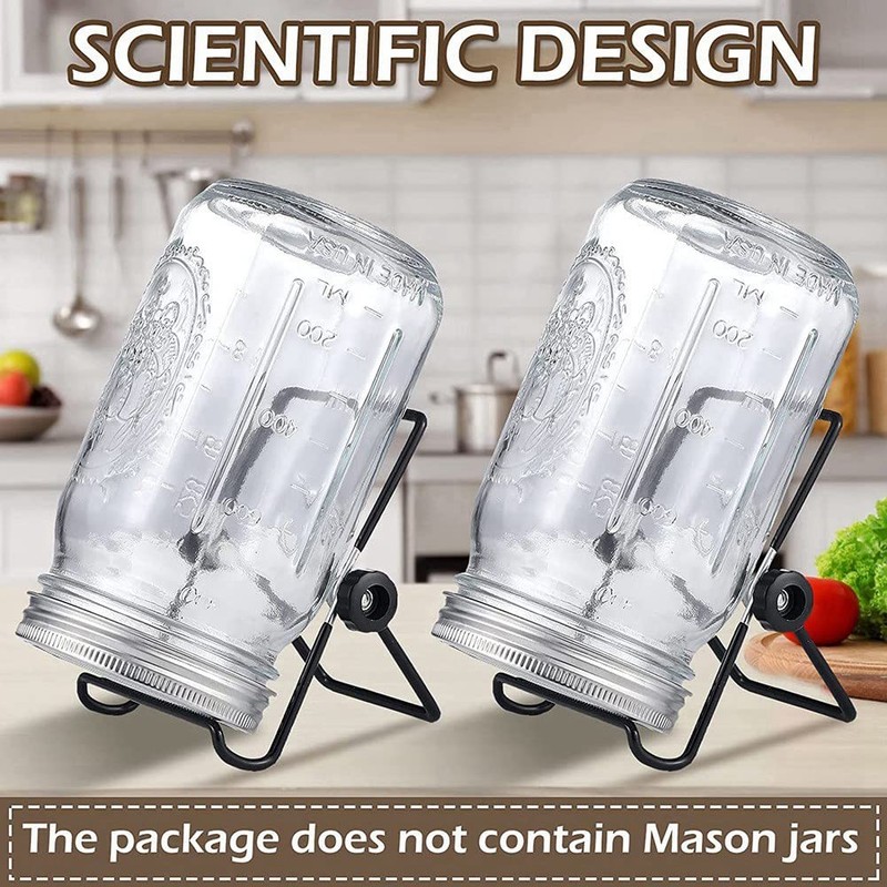 SUNCHSEN 8 Sets Sprouting Jar Kit Sprouting Stands Jar Screen