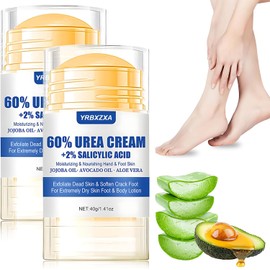 Crema Hidratante Para Pies de 2 Piezas, 40g Crema Para Eliminar Callos de Pies, El Exfoliante de Pies Suaviza y Elimina Instantáneamente Los Callos, Adecuado Para Pies, Manos, Codos Secos y Agrietados