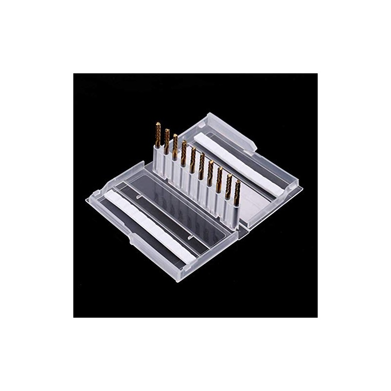 Carbide End Mills 1/8 Inch Screwed Shank Titanium Coated PCB