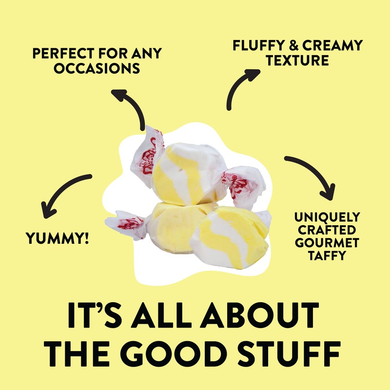 Taffy Town Saltwater Taffy, Buttered Popcorn, 2.5Lb