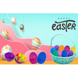 The Dreidel Company Fillable Easter Eggs 2.3" Inch Hinged Colorful Bright Plastic Easter Eggs, Perfect for Easter Egg Hunt, Suprise Egg, Easter Hunt, 2.3" Assorted Colors (100-Pack)