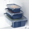 Home Basics Plastic Meal Prep Set, Blue | Perfect for