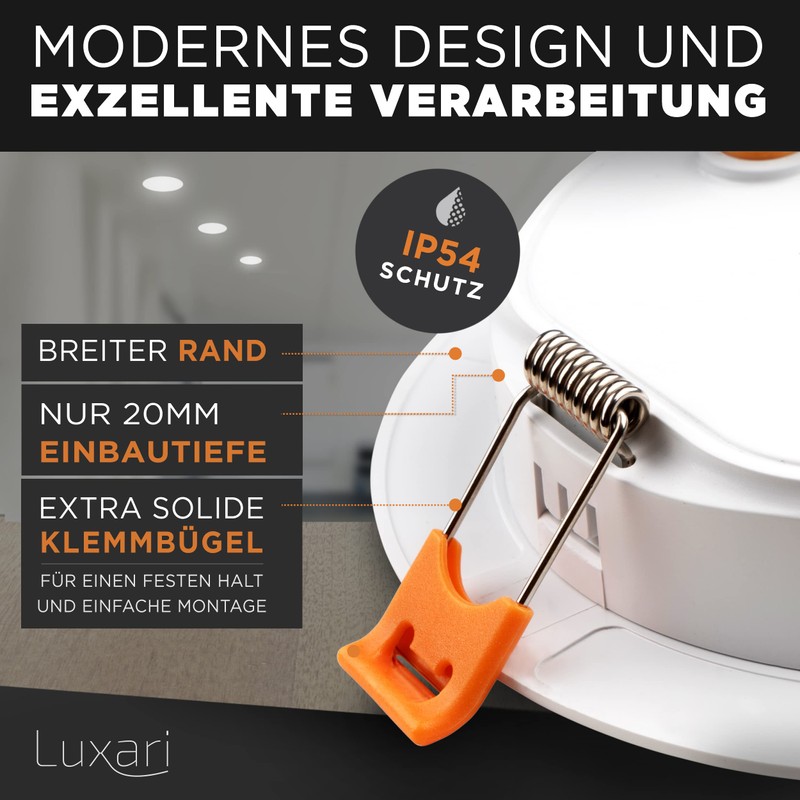 Luxari LED Recessed Spotlight 230 V Flat [Set of 6