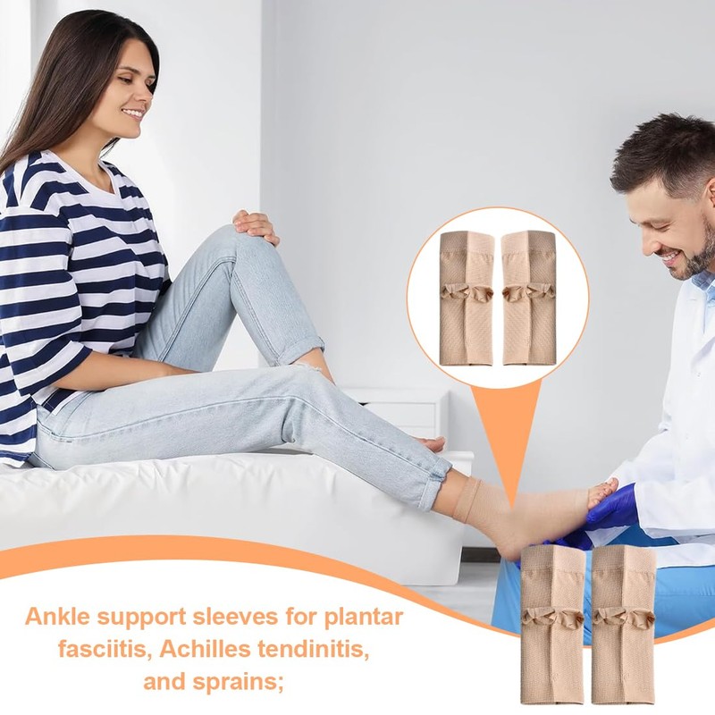 IKOPFLN 1 Paar Knöchelbandage Gel Heel Socken Knöchelschutz Fußgelenkbandage Ferse