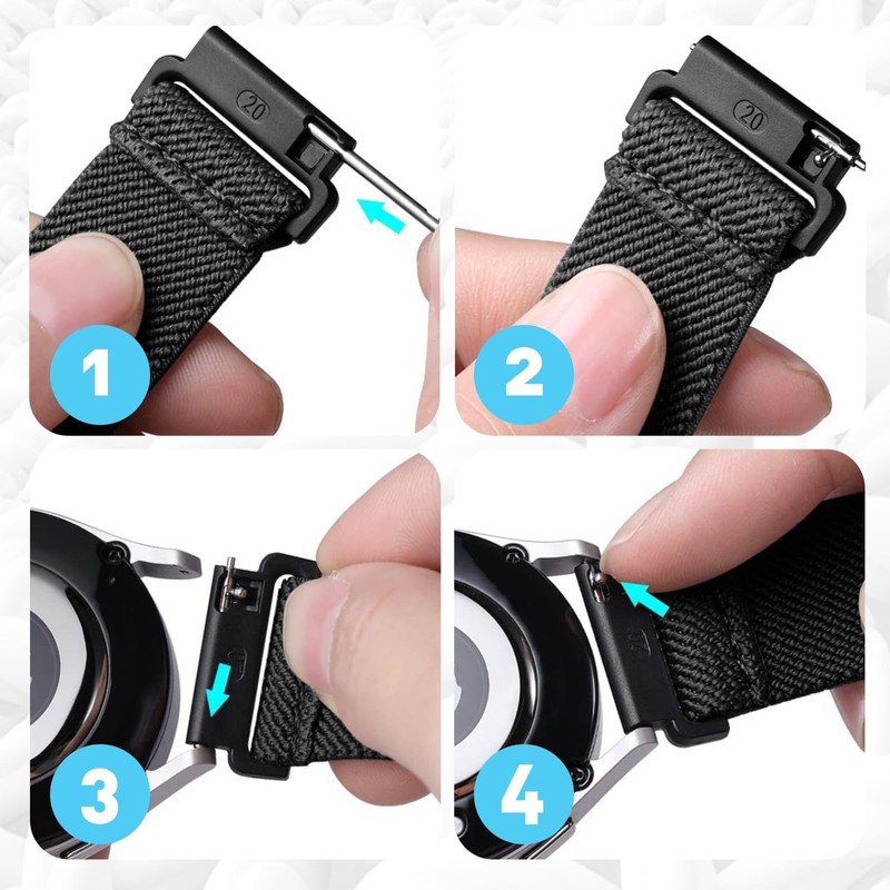 3 Pack Stretchy Nylon Watch Bands Compatible IDW13,IDW16,IDW19 Smartwatch Bands,