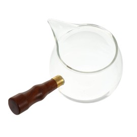 Cabilock Espresso Cup Glass Chinese Gong Kung Fu Tea Pitcher Cha Hai Tea Cup Pitcher Glass Creamer Pitcher Milk Cream Tea Serving Pitcher Pour Spout for Bottles