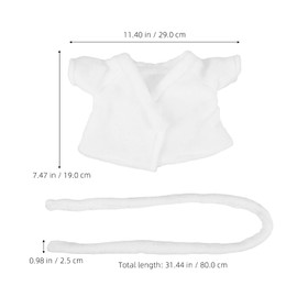 KOMBIUDA Stuffed Animal Robe Mini Bear Dolls Soft and Comfortable Bath Doll Accessories for Dollhouse Bathroom Props and Dress