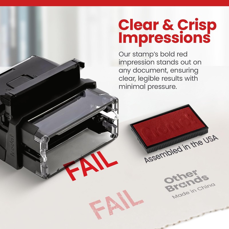Promot Bold Fail - Self Inking Rubber Stamp - Ink
