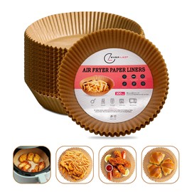 Ever Last® | 100PCS 7.9 inch Air Fryer Liners | Premium Quality Air Fryer Paper Liners Disposable | Oil-Proof, Water-Proof, Non Stick | Heat Resistant Food Grade Parchment Paper for Baking & Roasting
