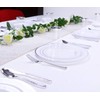Supernal 180 pieces Silver Plastic Silverware,Disposable Plastic Silverware,Party Plastic Flatware,Perfect